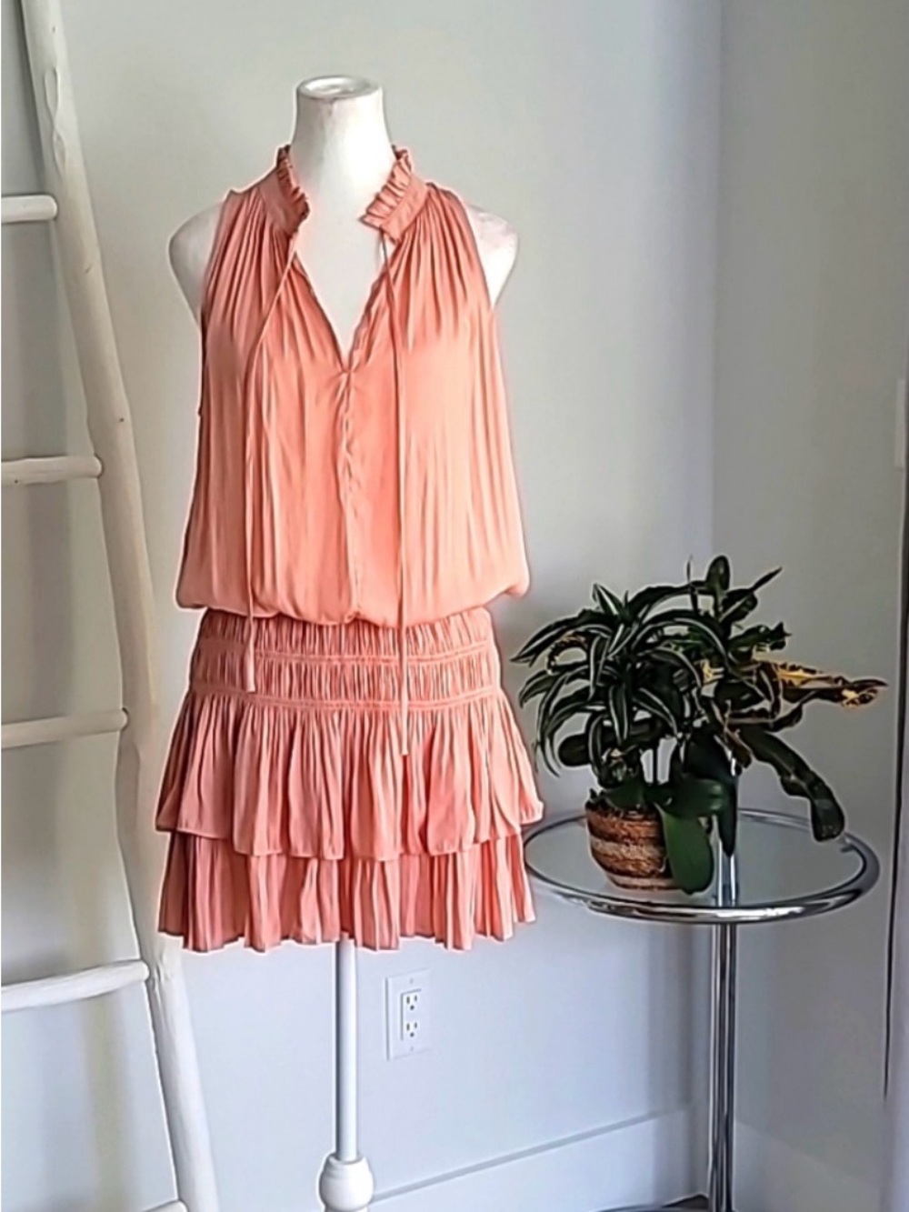 Mustard Seed Tiered Ruffle Mini Dress